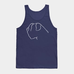 Bouvier des Flandres silhouette outline white Tank Top